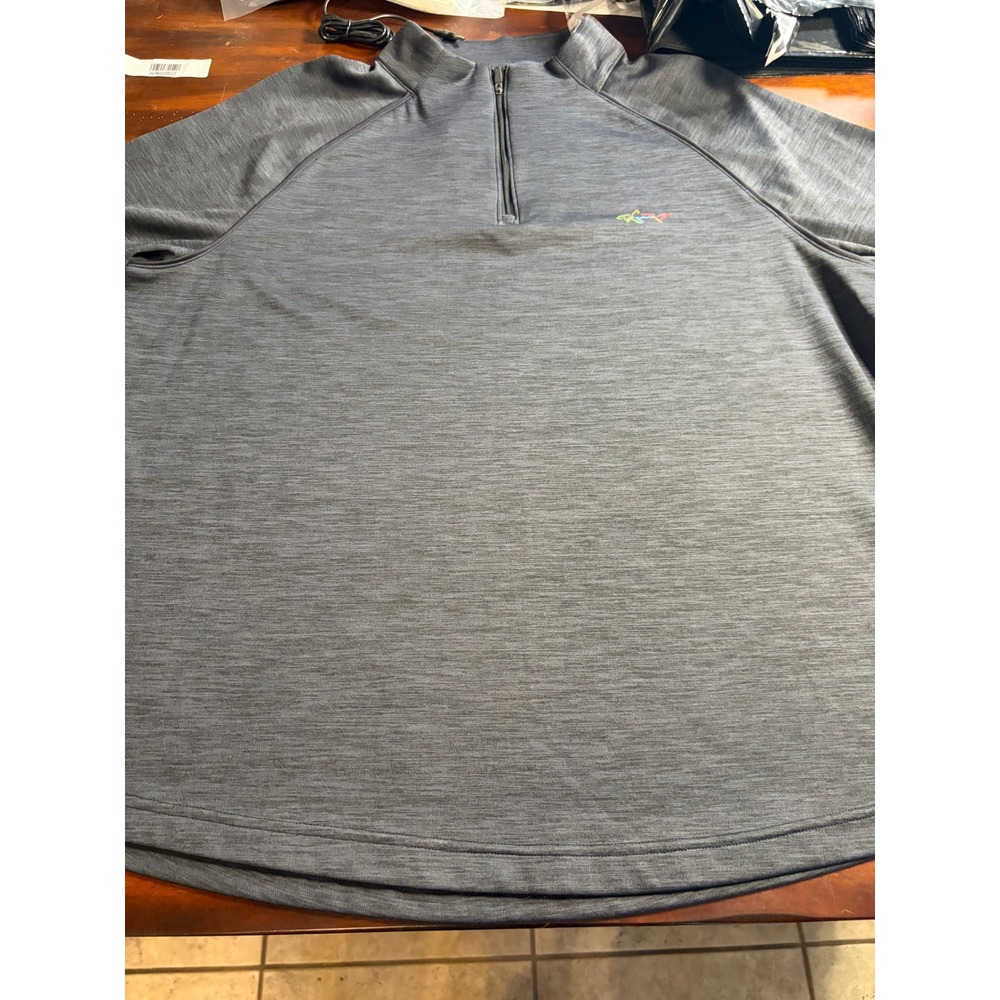 Greg Norman Play Dry Mens XL Quarter Zip Pullover Gray Heather Golf Shirt